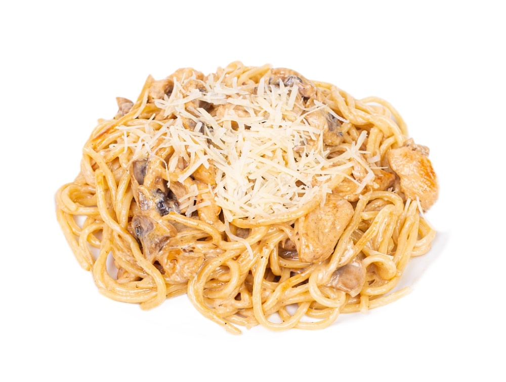 ПАСТА С КУРОЧКОЙ И ГРИБАМИ